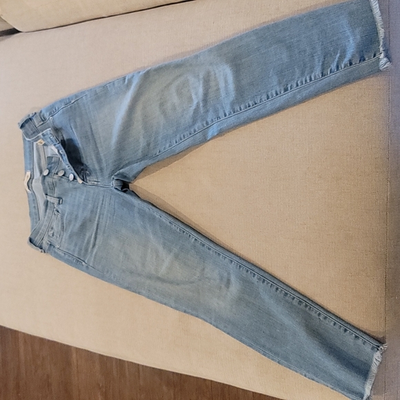 Madewell Size 27 Button Front Fray Ankle Jeans Mid Rise 9" - Picture 2 of 3